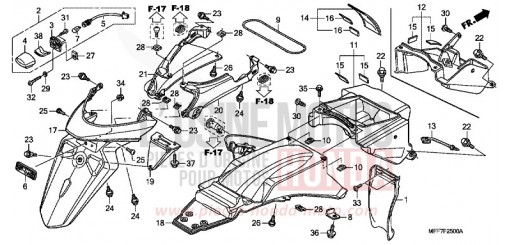 REAR FENDER XL700VA8 de 2008